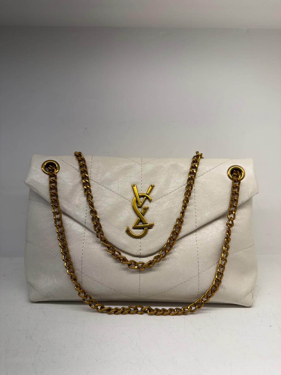 Cartera saint laurent blanca
